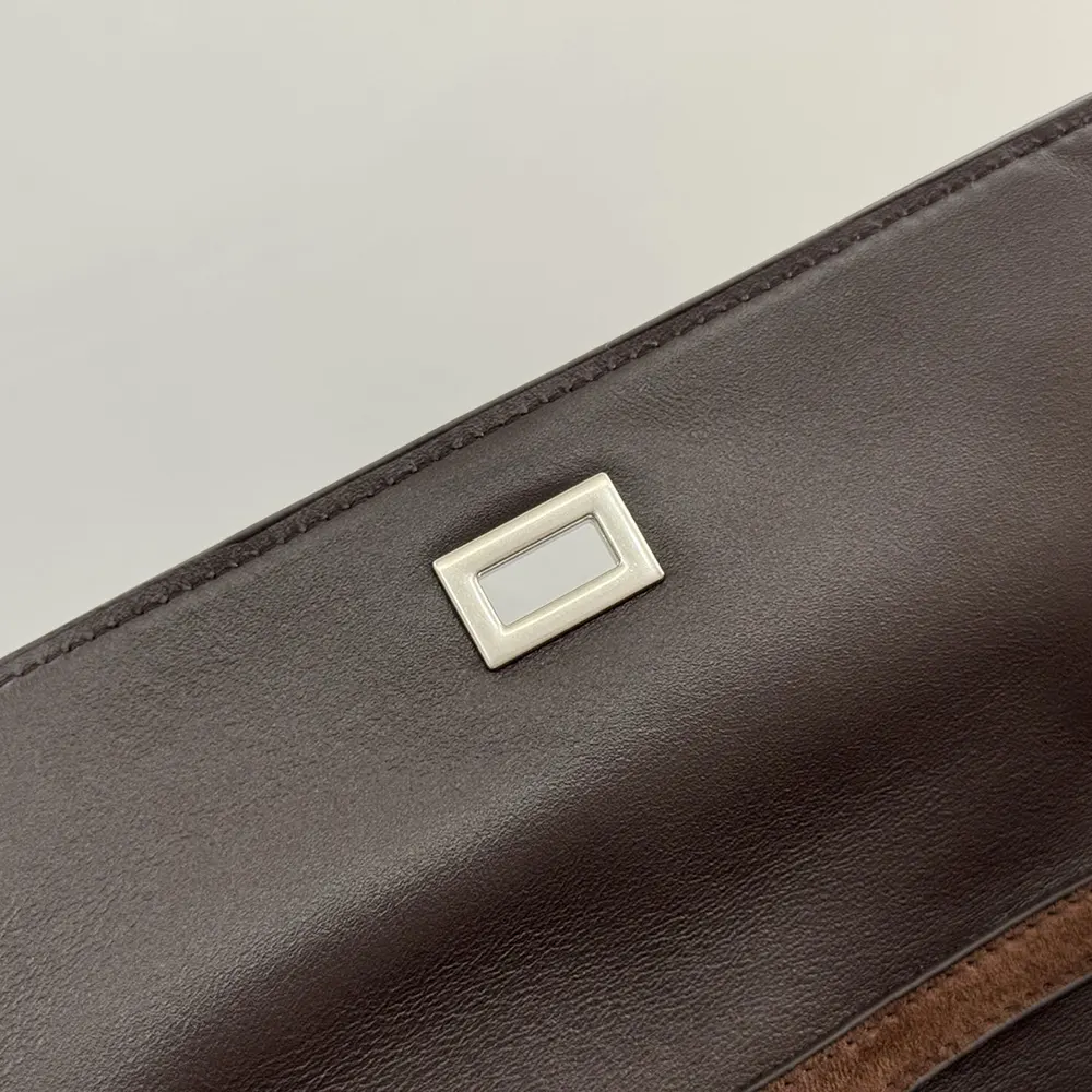 Balenciaga Women Rodeo Handbag Large in Light Espresso Waxed Suede Calfskin and Smooth Calfskin - image 9