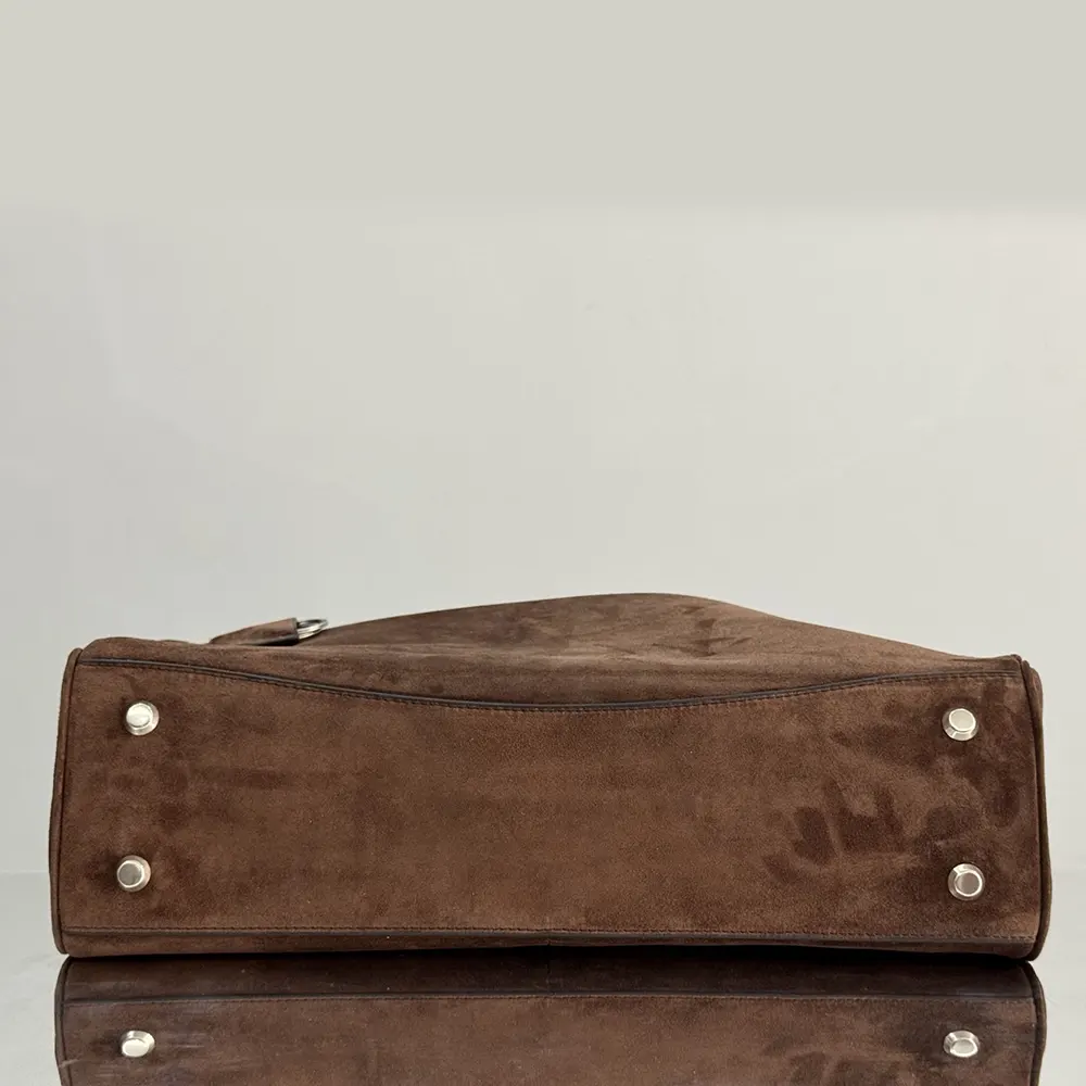 Balenciaga Women Rodeo Handbag Large in Light Espresso Waxed Suede Calfskin and Smooth Calfskin - image 5