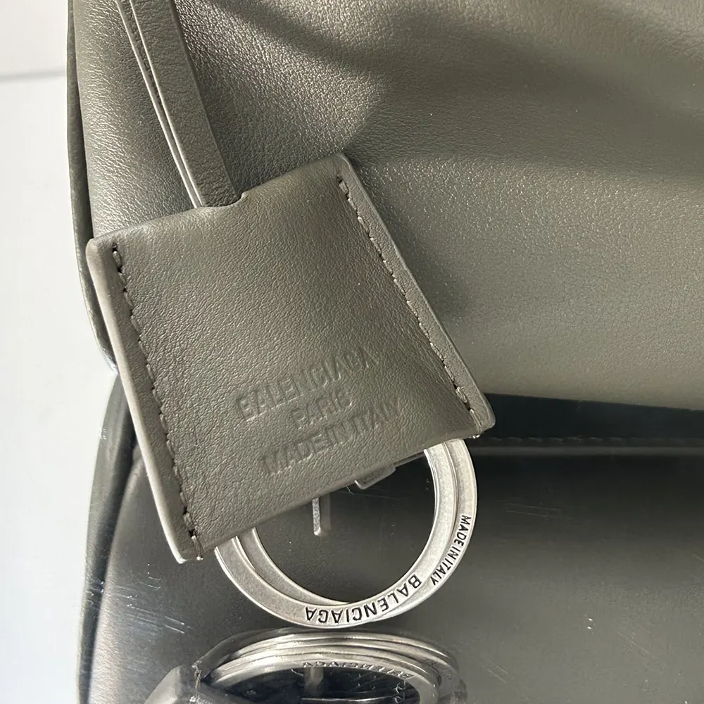 Balenciaga Women Rodeo Handbag Medium In Khaki Smooth Calfskin Aged-Silver Hardware - image 6