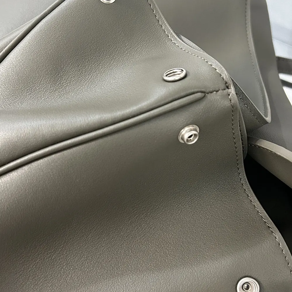 Balenciaga Women Rodeo Handbag Medium In Khaki Smooth Calfskin Aged-Silver Hardware - image 10