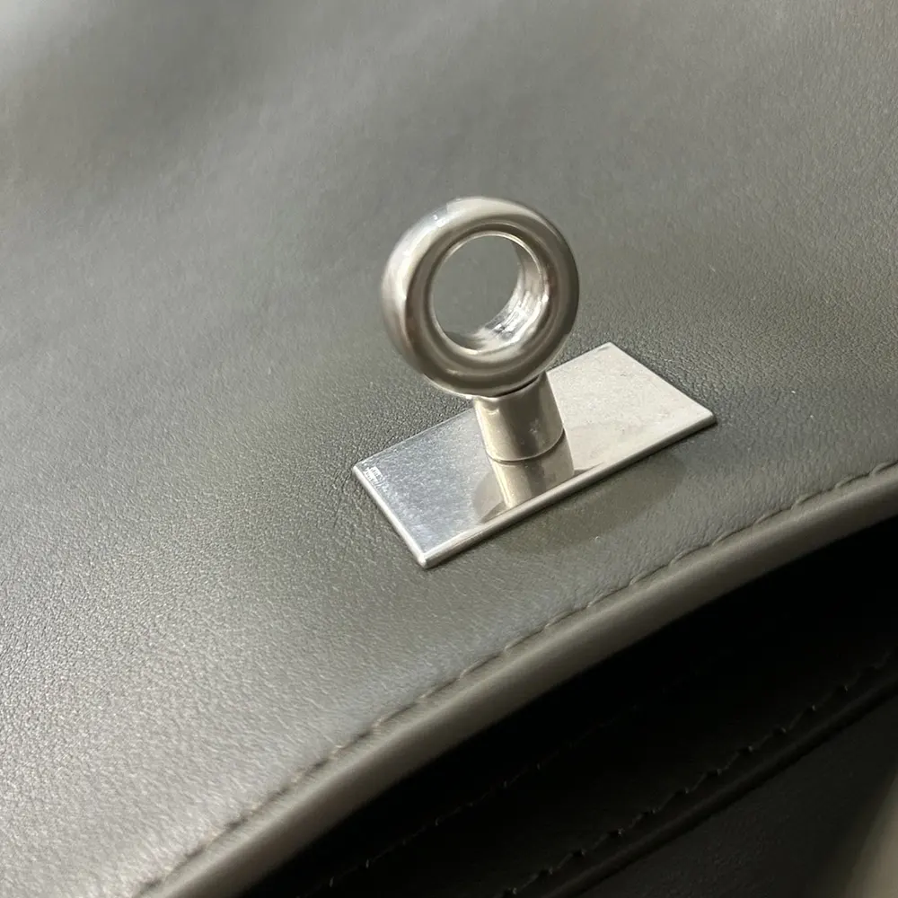 Balenciaga Women Rodeo Handbag Medium In Khaki Smooth Calfskin Aged-Silver Hardware - image 9