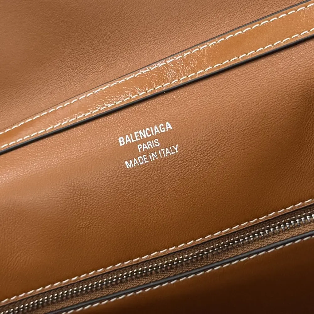 Balenciaga Women Rodeo Handbag Medium in Tan Cowboy Vegetable Tanned Lambskin Aged-silver Hardware - image 7