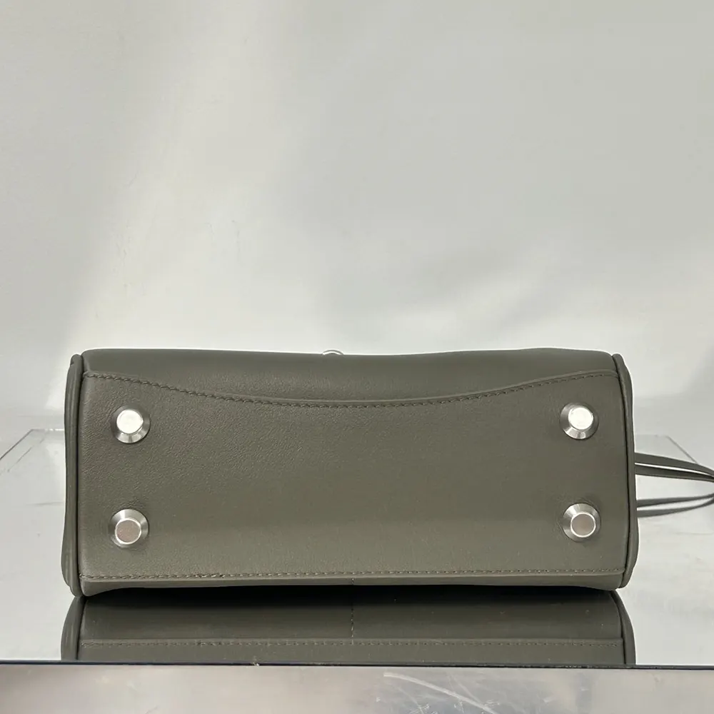 Balenciaga Women Rodeo Handbag Mini In Khaki Smooth Calfskin Aged-Silver Hardware - image 11
