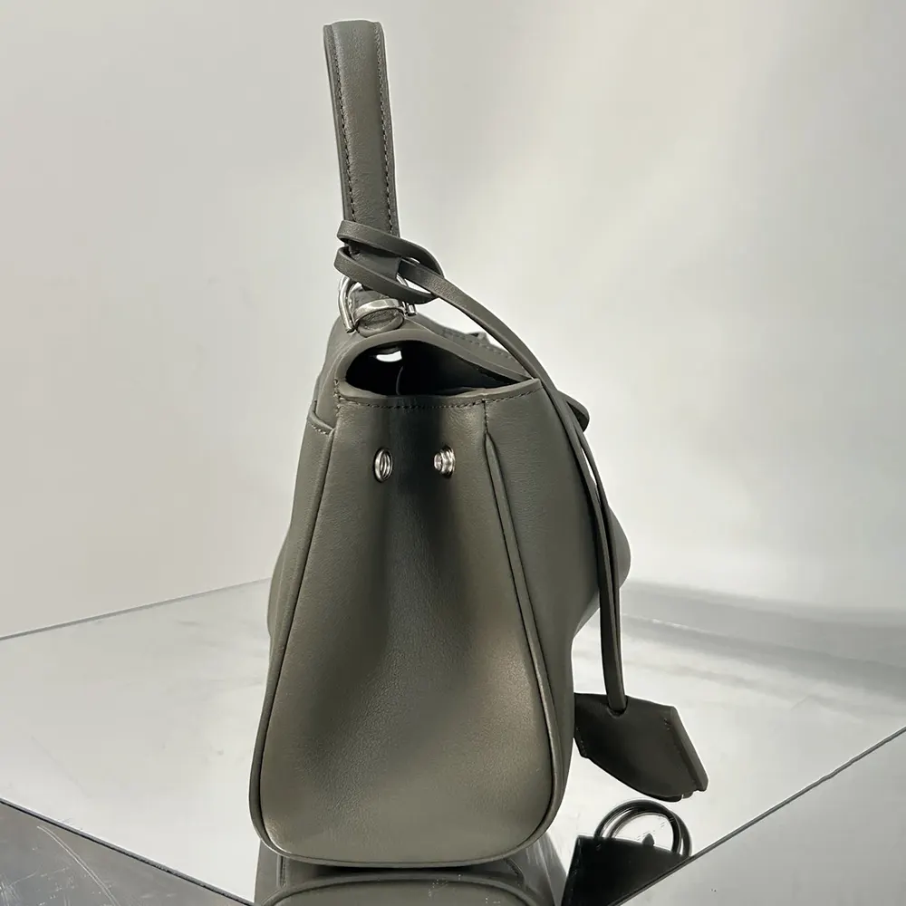 Balenciaga Women Rodeo Handbag Mini In Khaki Smooth Calfskin Aged-Silver Hardware - image 4