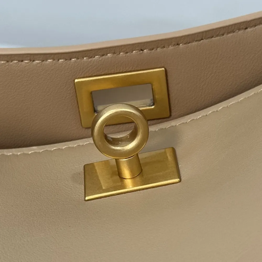 Balenciaga Women Rodeo Handbag Mini In latte Smooth Calfskin Aged-gold Hardware - image 13