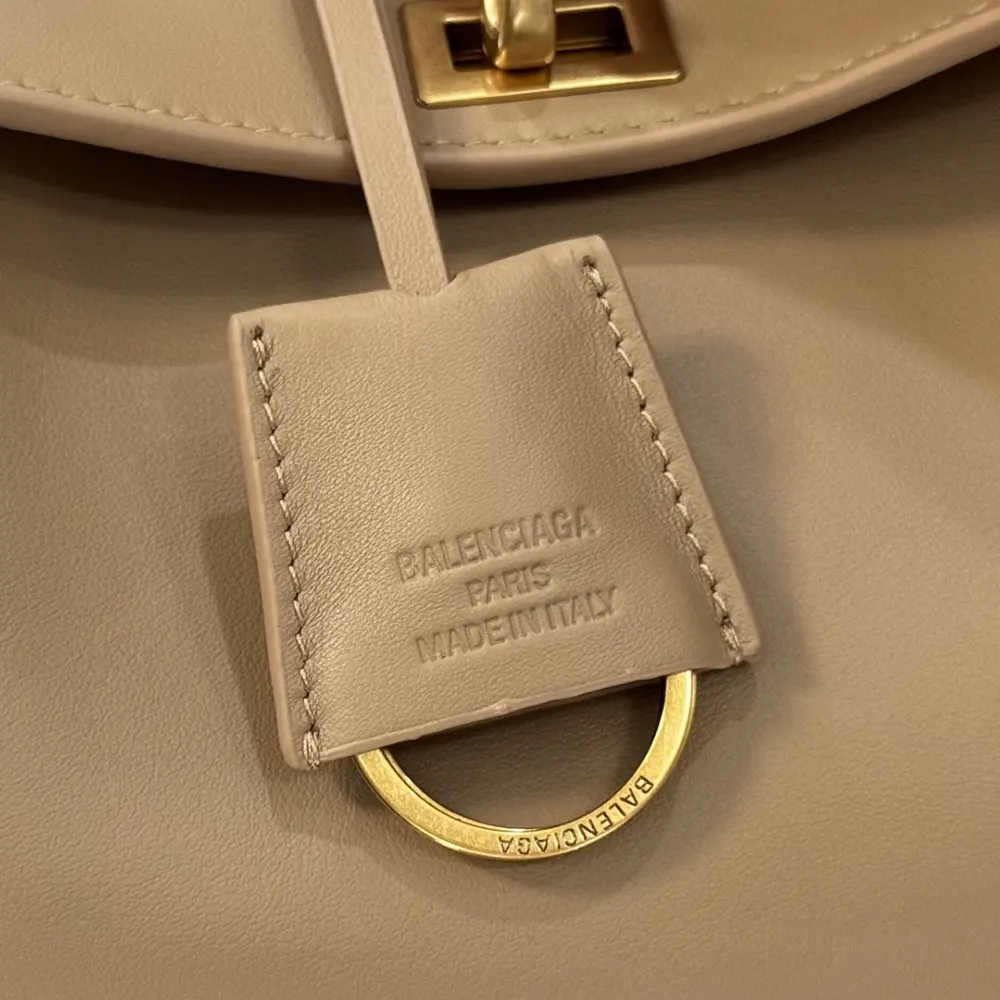 Balenciaga Women Rodeo Handbag Mini In latte Smooth Calfskin Aged-gold Hardware - image 11