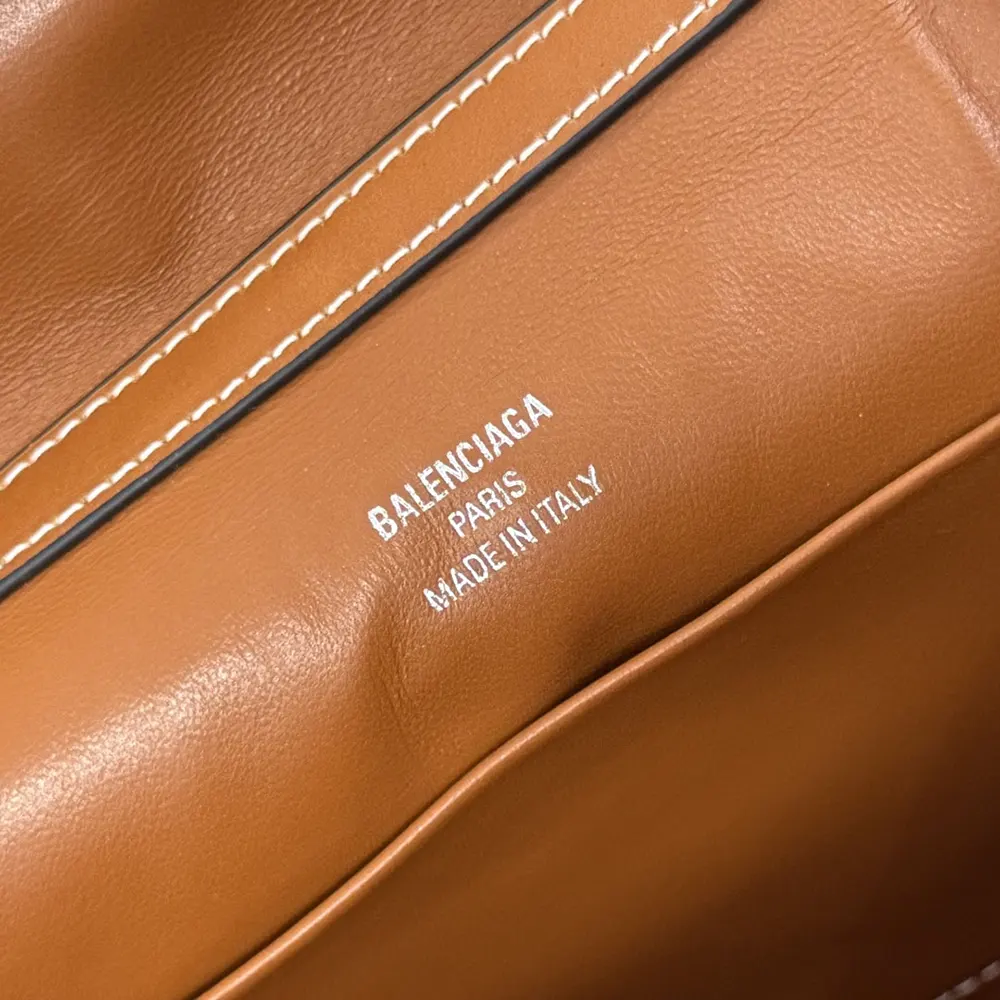 Balenciaga Women Rodeo Handbag Mini in Tan Cowboy Vegetable Tanned Lambskin Aged-silver Hardware - image 7