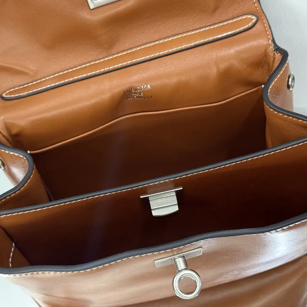 Balenciaga Women Rodeo Handbag Mini in Tan Cowboy Vegetable Tanned Lambskin Aged-silver Hardware - image 6
