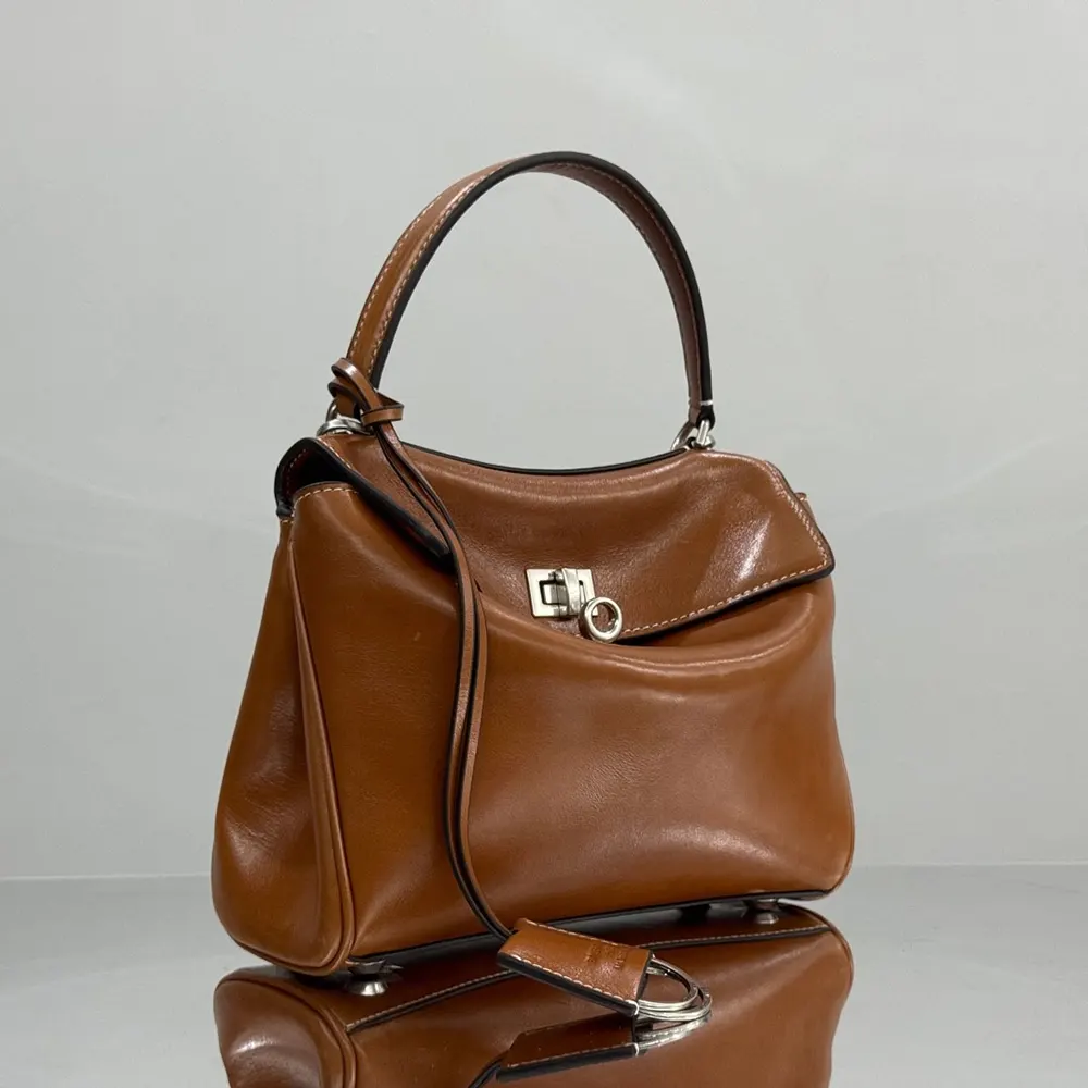 Balenciaga Women Rodeo Handbag Mini in Tan Cowboy Vegetable Tanned Lambskin Aged-silver Hardware - image 4