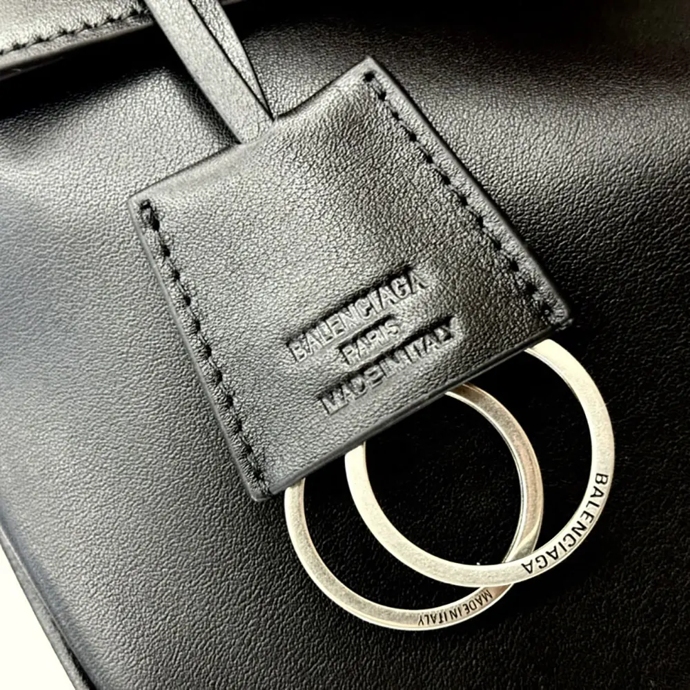 Balenciaga Women Rodeo Handbag Small In Black Smooth Calfskin Aged-Silver Hardware - image 6