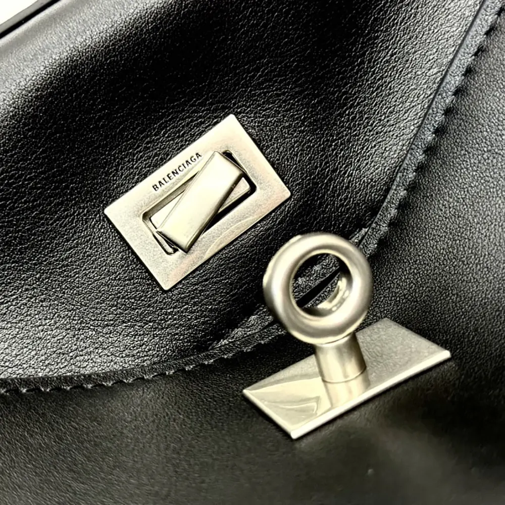 Balenciaga Women Rodeo Handbag Small In Black Smooth Calfskin Aged-Silver Hardware - image 10