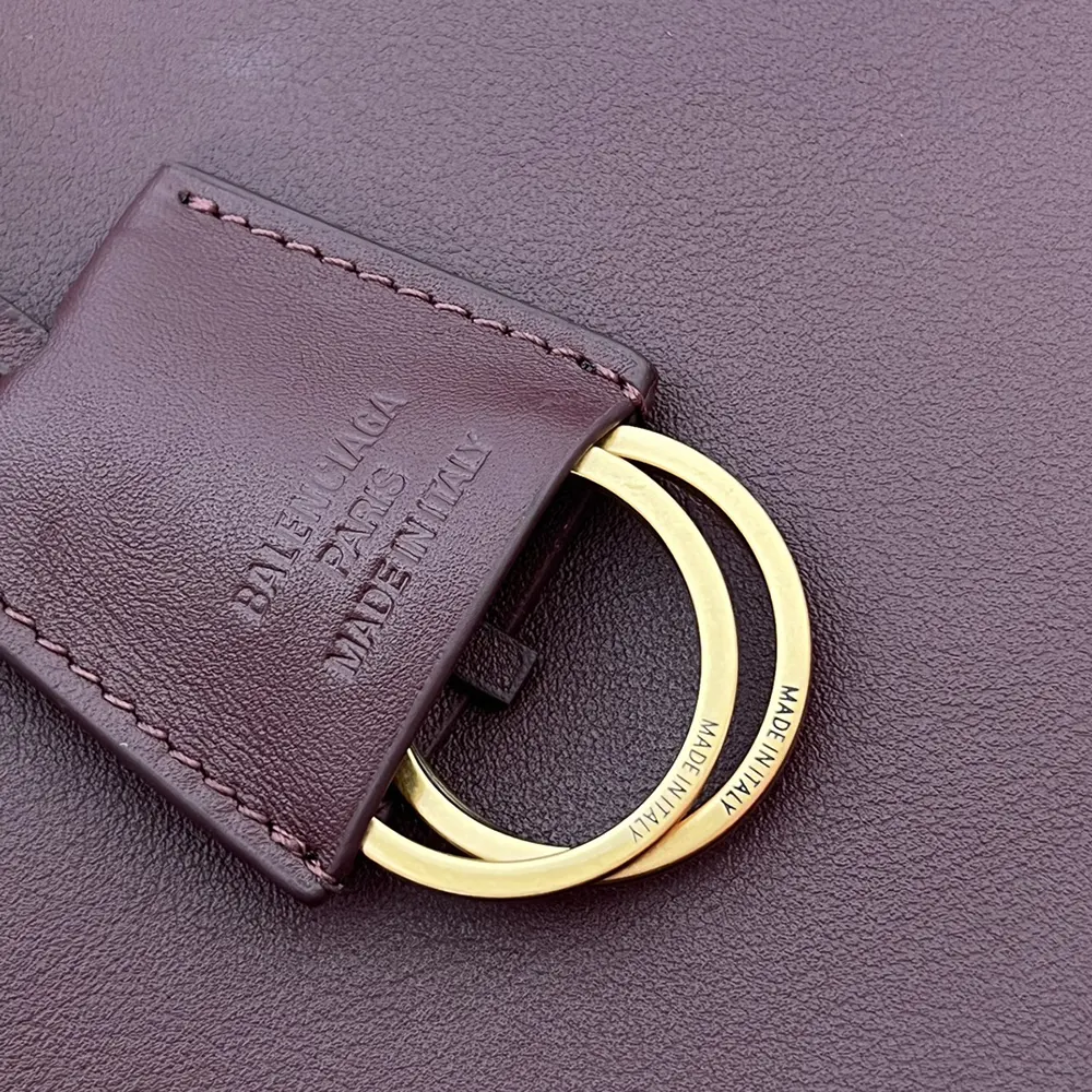 Balenciaga Women Rodeo Handbag Small In Dark Burgundy Smooth Calfskin Aged-Gold Hardware - image 12