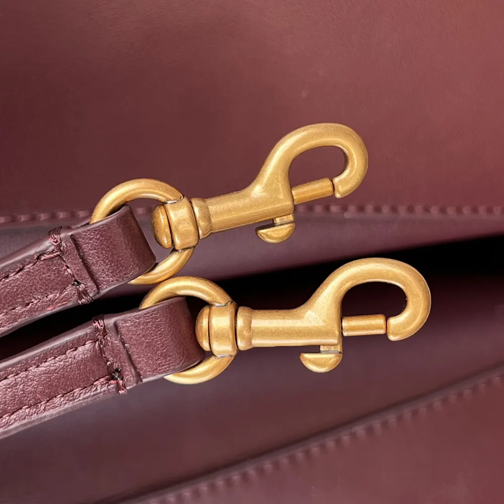 Balenciaga Women Rodeo Handbag Small In Dark Burgundy Smooth Calfskin Aged-Gold Hardware - image 15