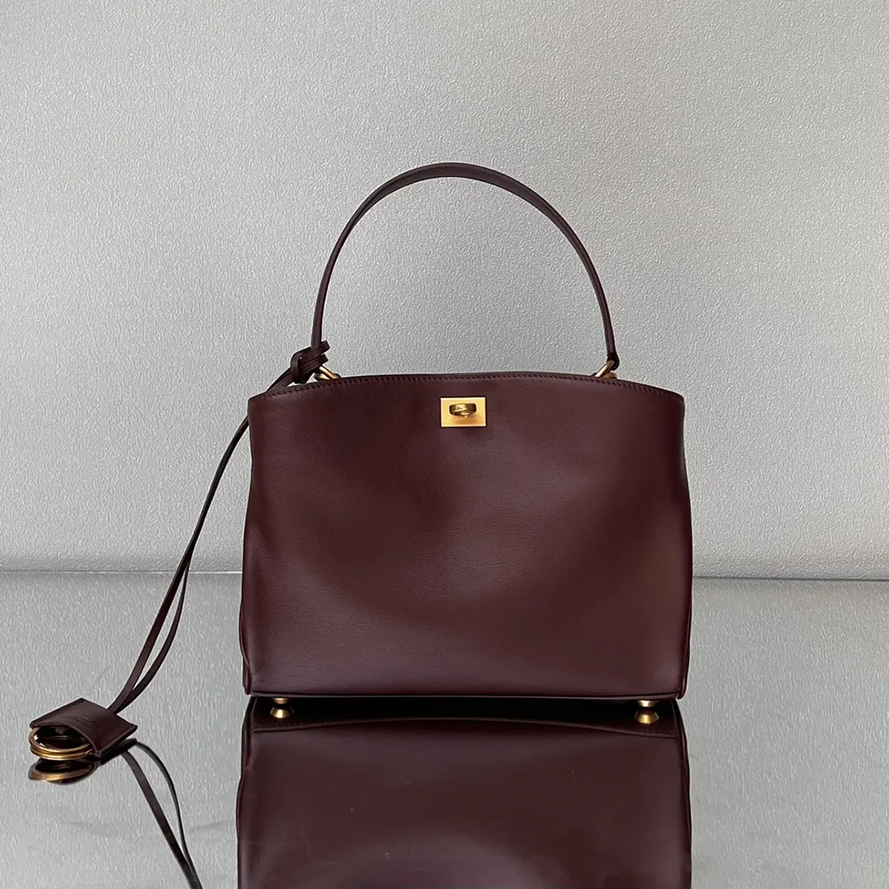 Interior view of Balenciaga Women Rodeo Handbag Small revealing smooth lining