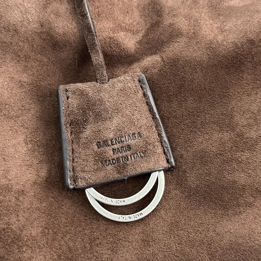 Balenciaga Women Rodeo Handbag Small In Light Espresso Waxed Suede Calfskin and Smooth Calfskin - image 8