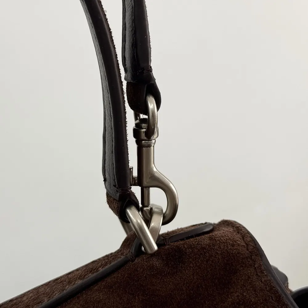 Balenciaga Women Rodeo Handbag Small In Light Espresso Waxed Suede Calfskin and Smooth Calfskin - image 14