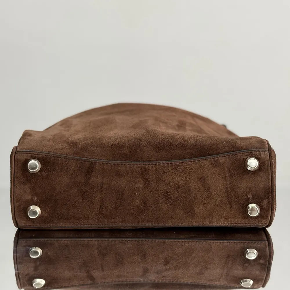 Balenciaga Women Rodeo Handbag Small In Light Espresso Waxed Suede Calfskin and Smooth Calfskin - image 5