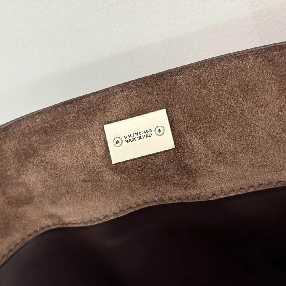 Balenciaga Women Rodeo Handbag Small In Light Espresso Waxed Suede Calfskin and Smooth Calfskin - image 11