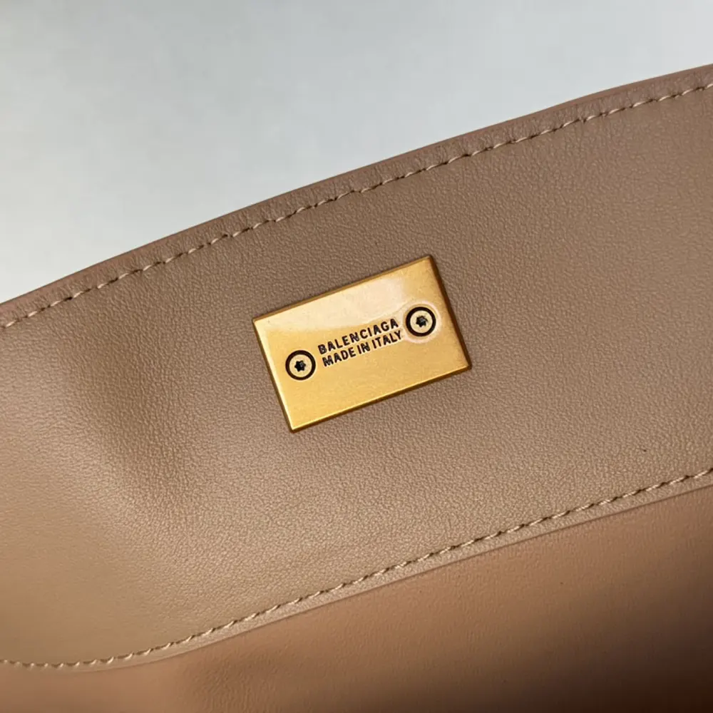 Balenciaga Women Rodeo Handbag Small In latte Smooth Calfskin Aged-gold Hardware - image 14