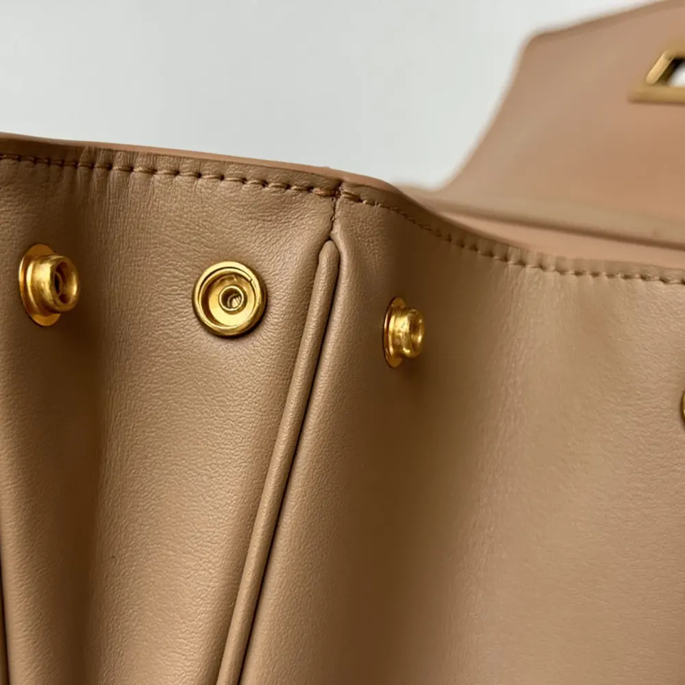 Balenciaga Women Rodeo Handbag Small In latte Smooth Calfskin Aged-gold Hardware - image 11