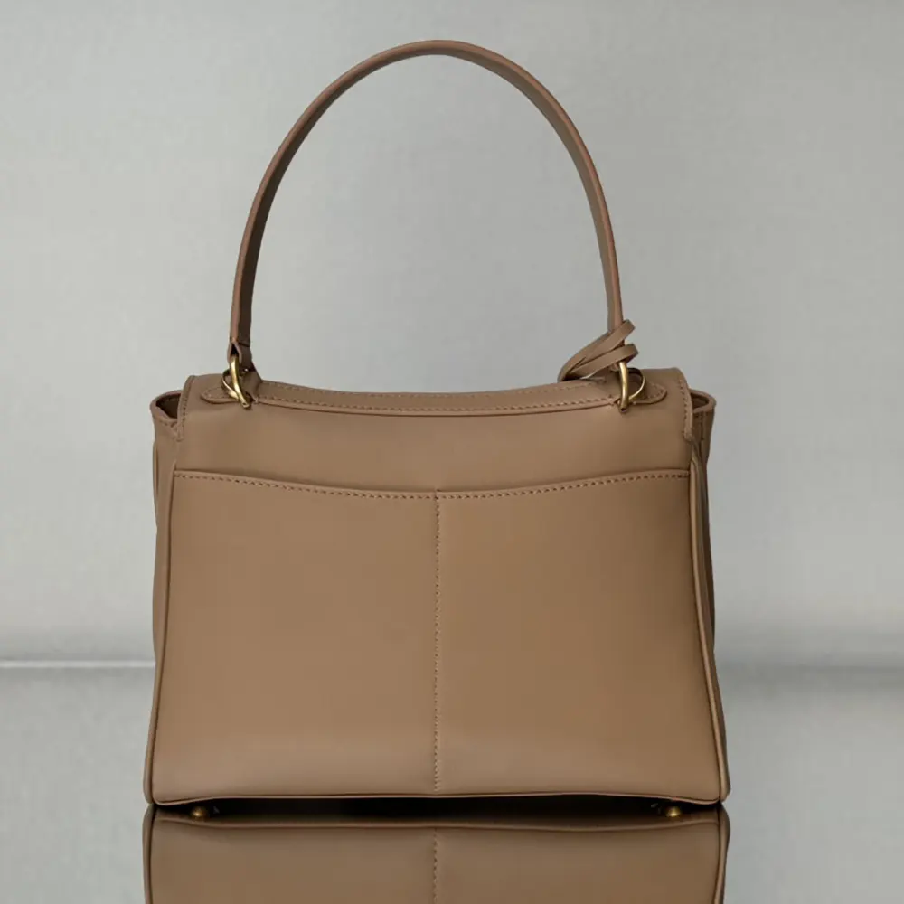 Balenciaga Women Rodeo Handbag Small In latte Smooth Calfskin Aged-gold Hardware - image 4