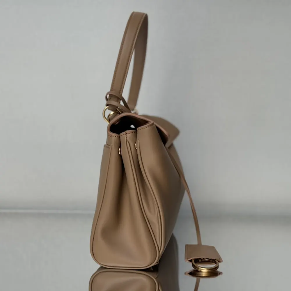 Balenciaga Women Rodeo Handbag Small In latte Smooth Calfskin Aged-gold Hardware - image 6