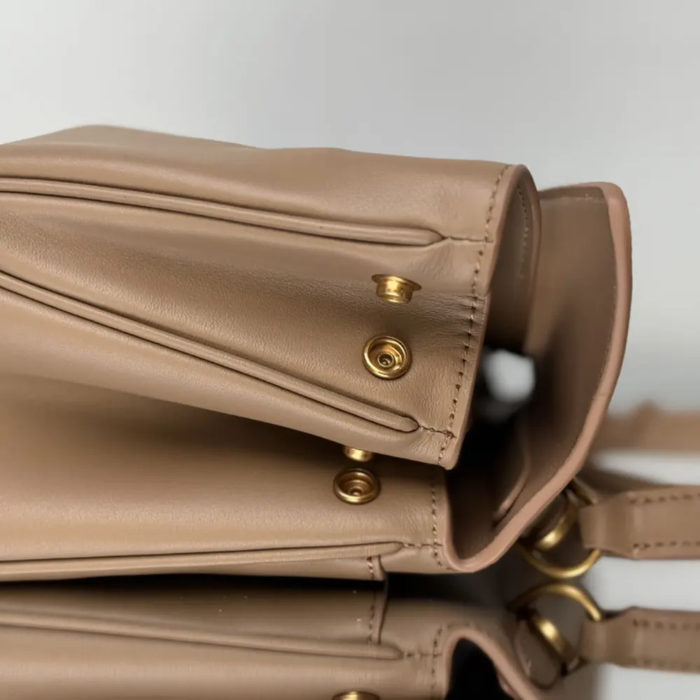 Balenciaga Women Rodeo Handbag Small In latte Smooth Calfskin Aged-gold Hardware - image 17