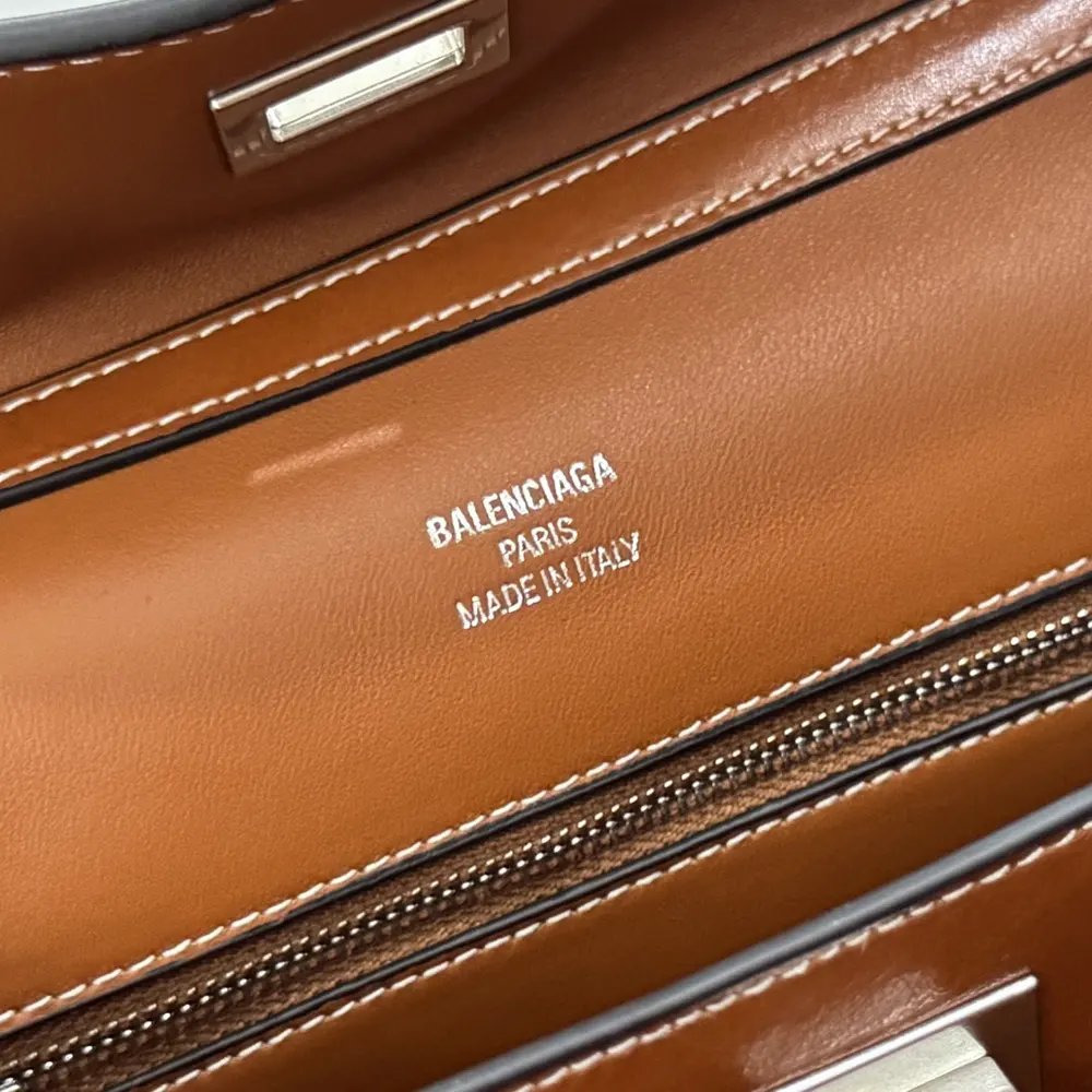 Balenciaga Women Rodeo Handbag Small in Tan Cowboy Vegetable Tanned Lambskin Aged-silver Hardware - image 10