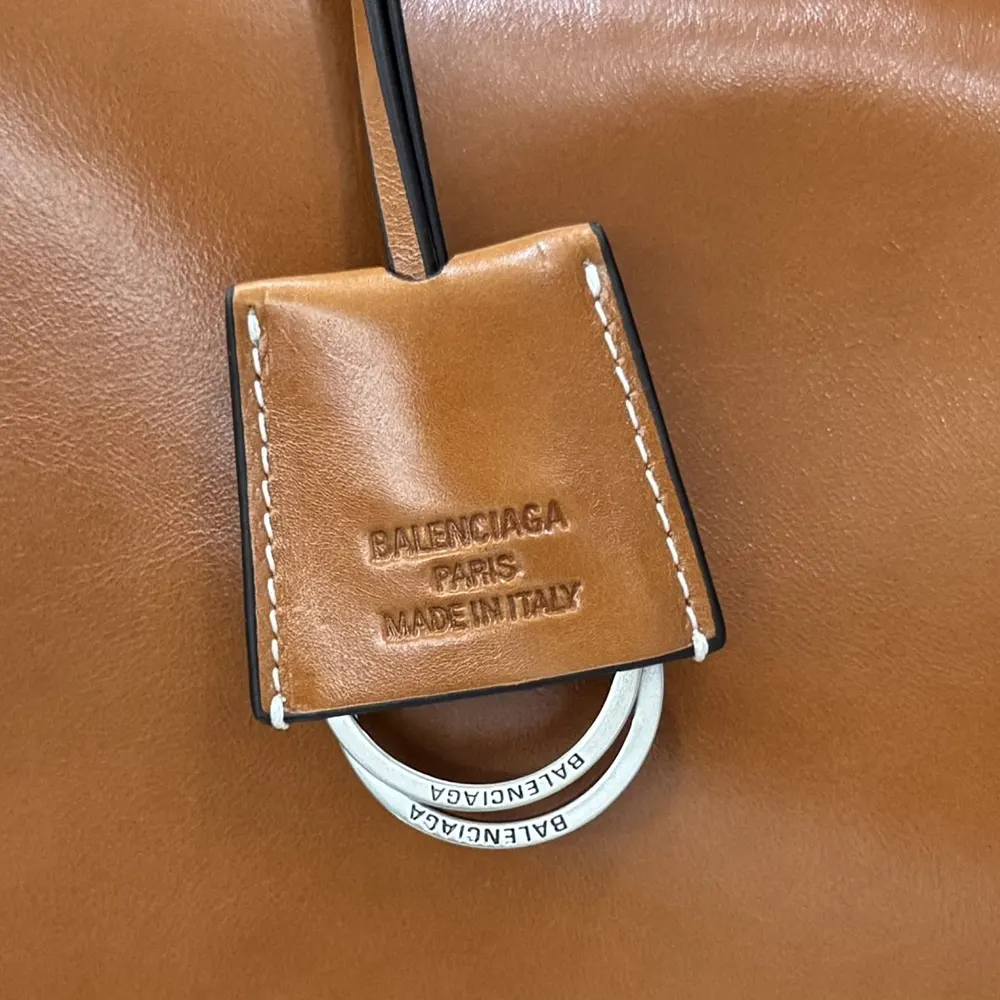 Balenciaga Women Rodeo Handbag Small in Tan Cowboy Vegetable Tanned Lambskin Aged-silver Hardware - image 8