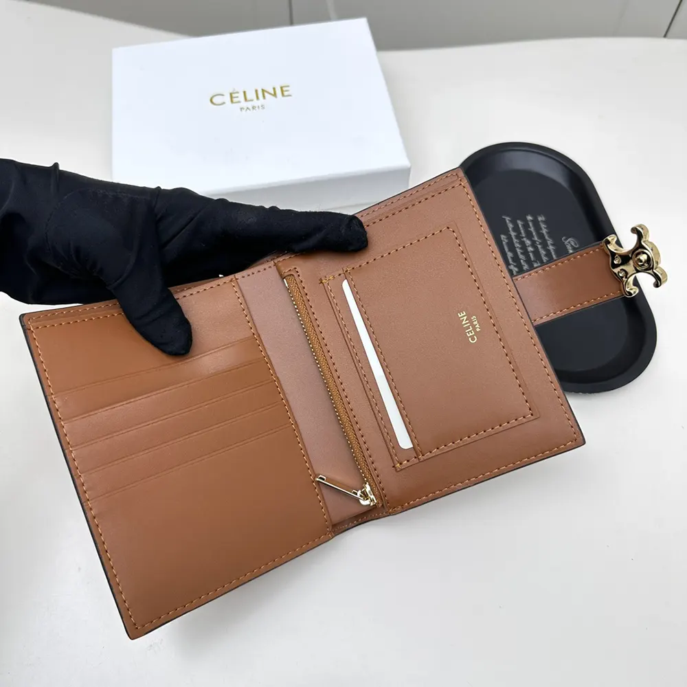 Celine Women Medium Strap Wallet Nino in Supple Grained Calfskin - image 6