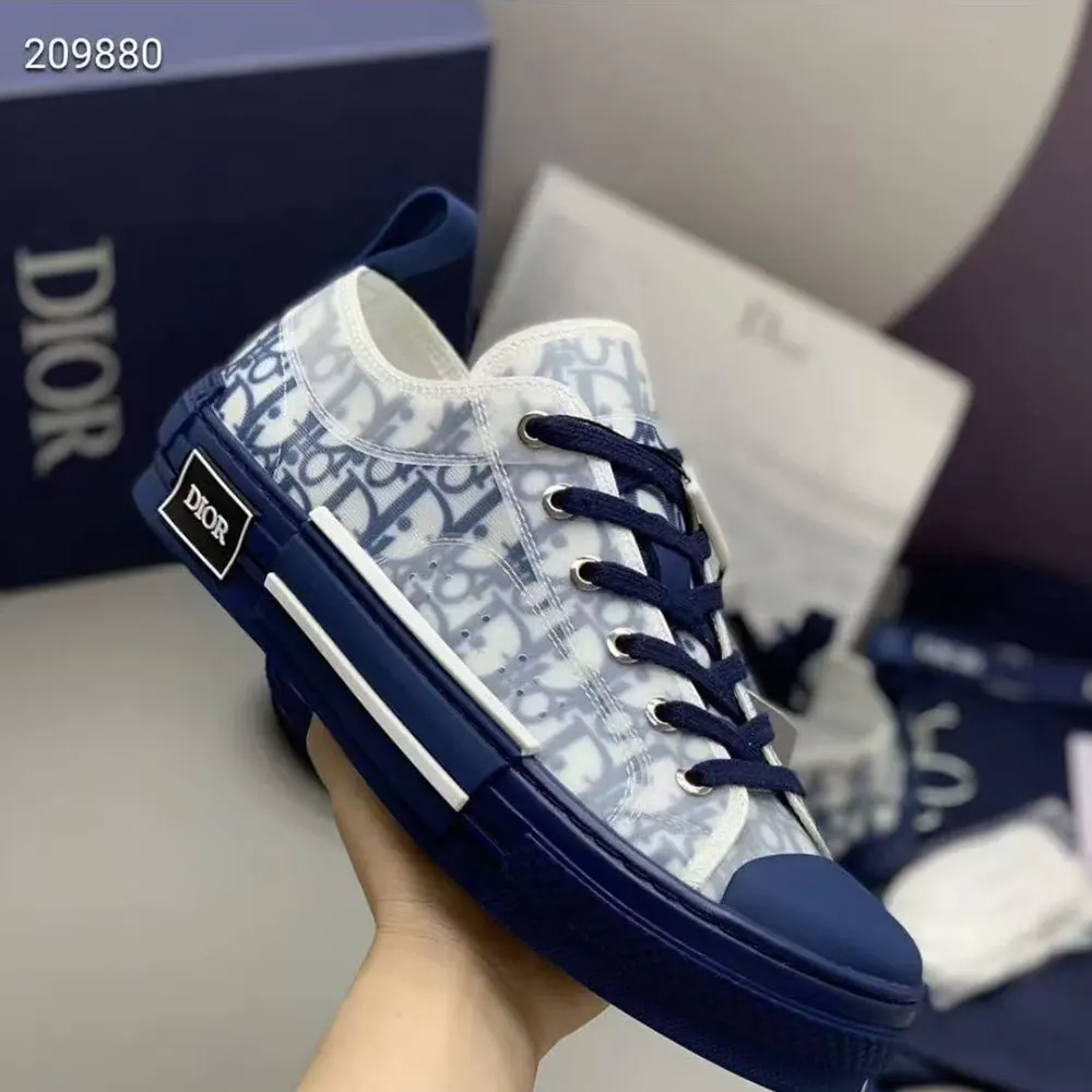 Dior Unisex B23 League Low-Top Sneaker Blue Dior Oblique Canvas - image 8