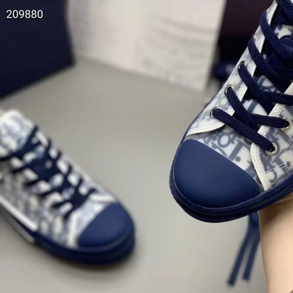 Dior Unisex B23 League Low-Top Sneaker Blue Dior Oblique Canvas - image 6