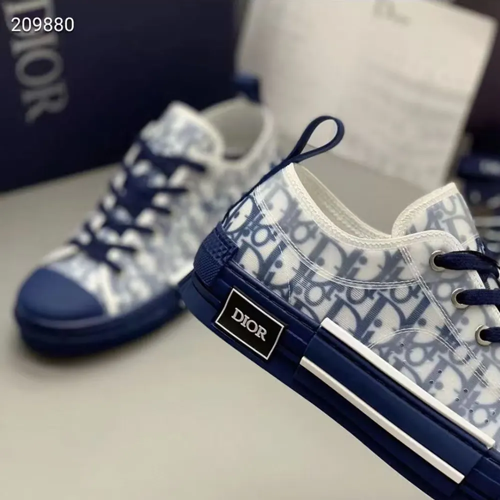 Dior Unisex B23 League Low-Top Sneaker Blue Dior Oblique Canvas - image 7