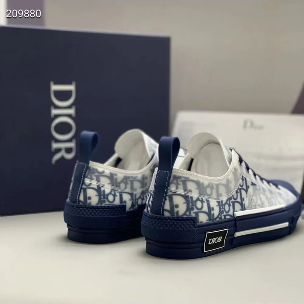 Dior Unisex B23 League Low-Top Sneaker Blue Dior Oblique Canvas - image 9