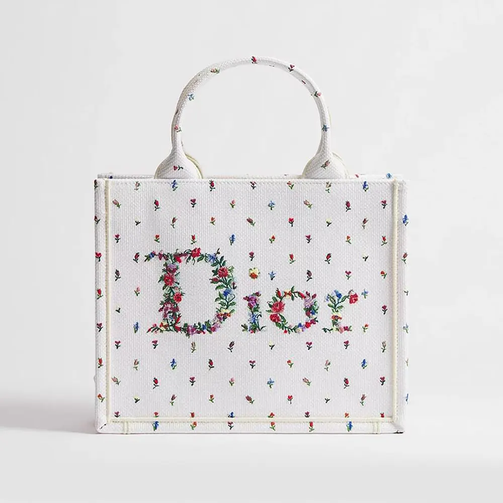 Front view of Dior Women Dioramour Small Dior Book Tote with Strap