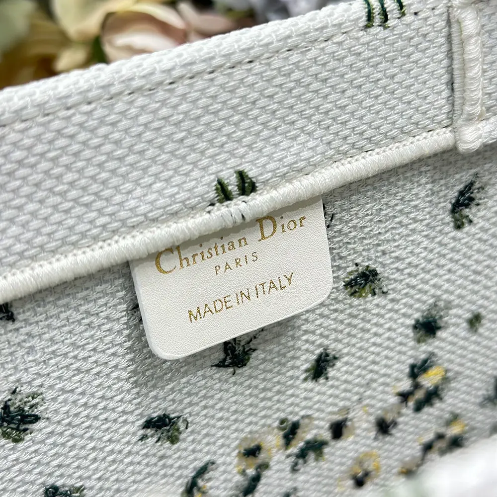 Dior Women Medium Dior Book Tote with Strap Buttercup Dior Embroidery and White Dior Médaillon - image 10