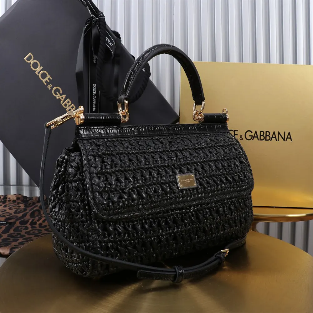 Dolce Gabbana D&G Women Elongated Sicily Handbag-Black - image 4