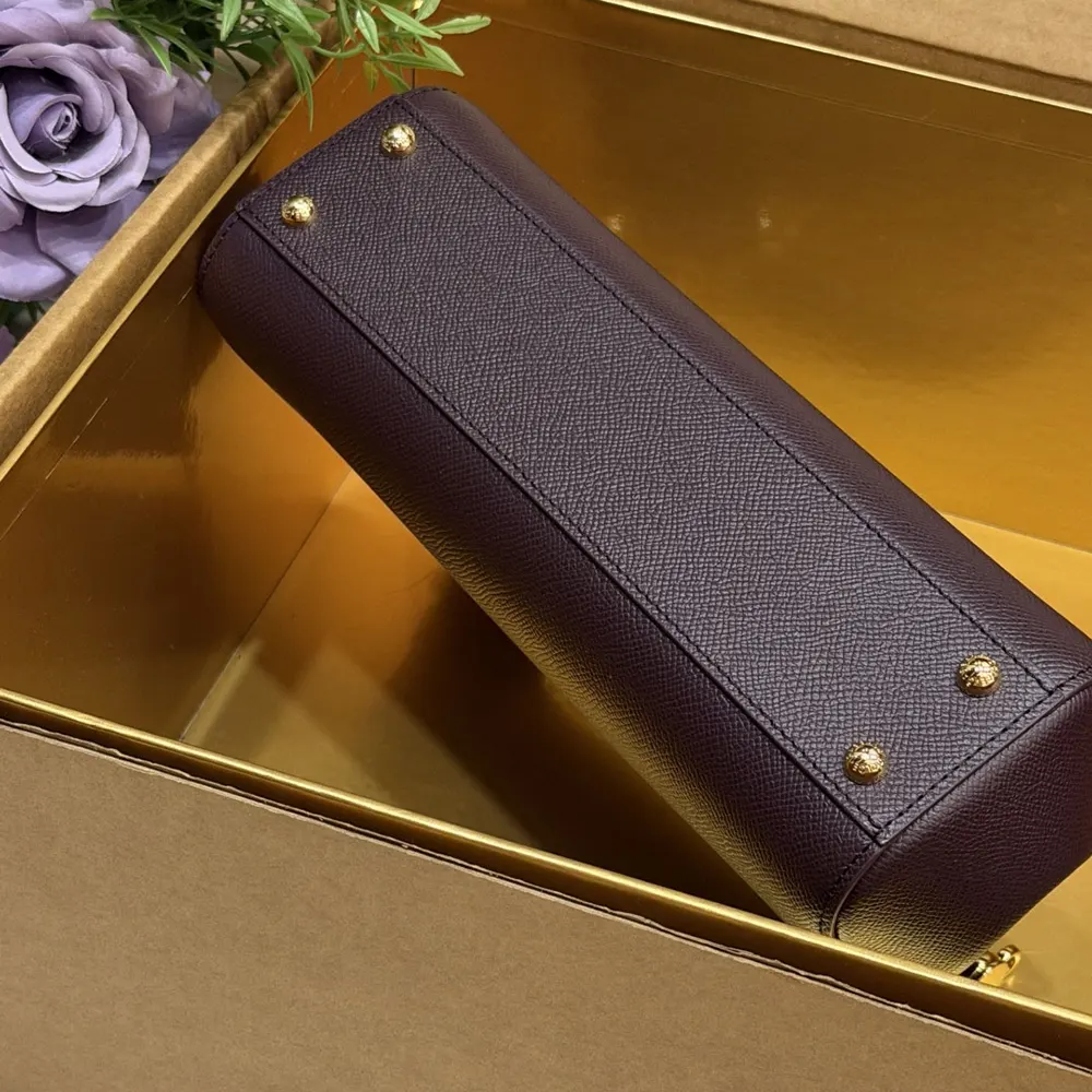 Dolce Gabbana D&G Women Medium Sicily Handbag in Dauphine Ccalfskin-Purple - image 7