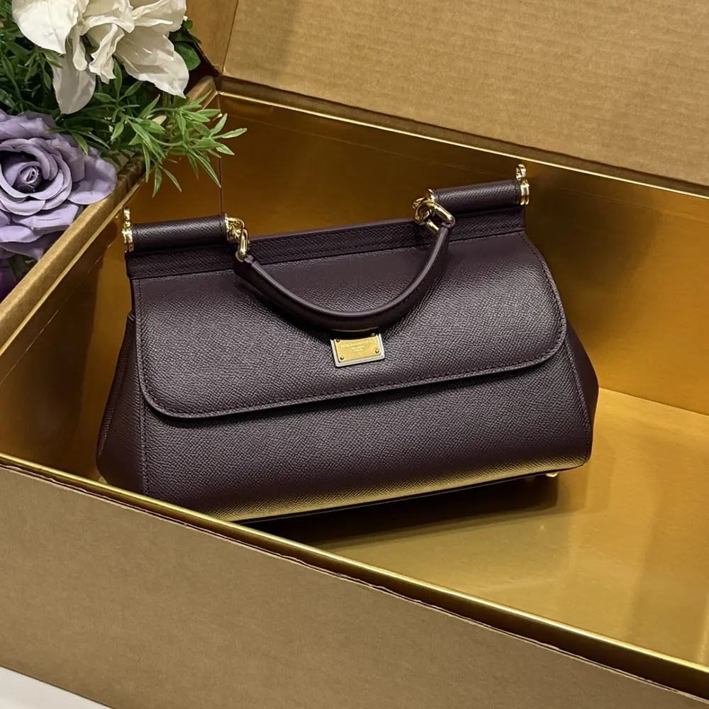 Dolce Gabbana D&G Women Medium Sicily Handbag in Dauphine Ccalfskin-Purple - image 5