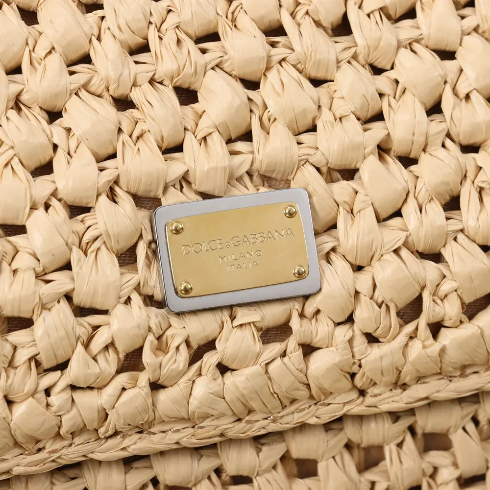 Dolce Gabbana D&G Women Mini Sicily Handbag in Crochet Raffia - image 8