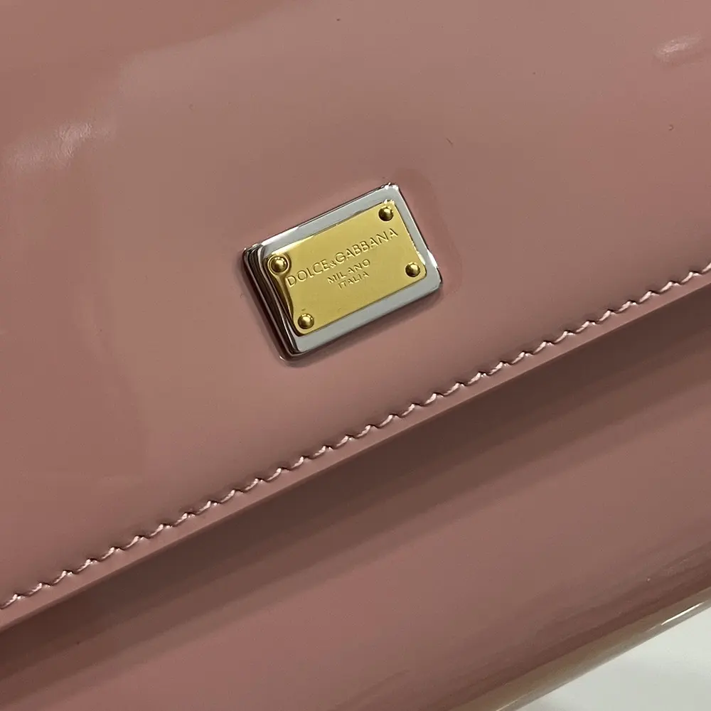 Dolce Gabbana D&G Women Small Sicily Handbag in Patent Leather-Pink - image 9
