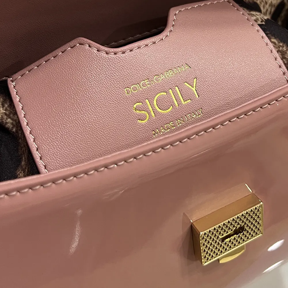 Dolce Gabbana D&G Women Small Sicily Handbag in Patent Leather-Pink - image 8