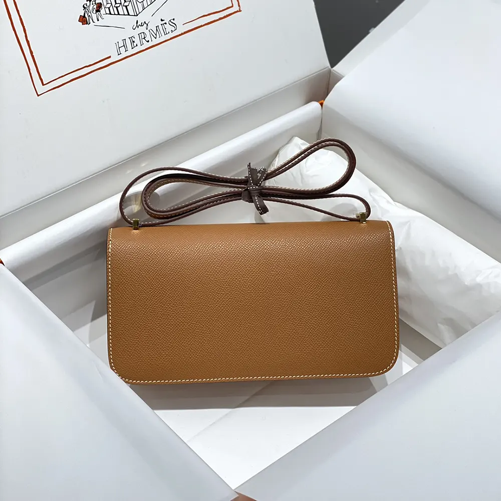 Hermes Women Constance Elan Epsom Gold-Brown - image 4