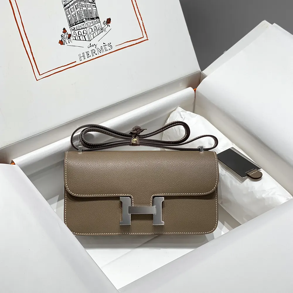 Hermes Women Constance Elan Epsom Silver-Gray - image 4