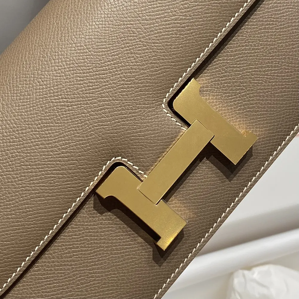 Hermes Women Constance Elan Epsom Gold-Gray - image 4