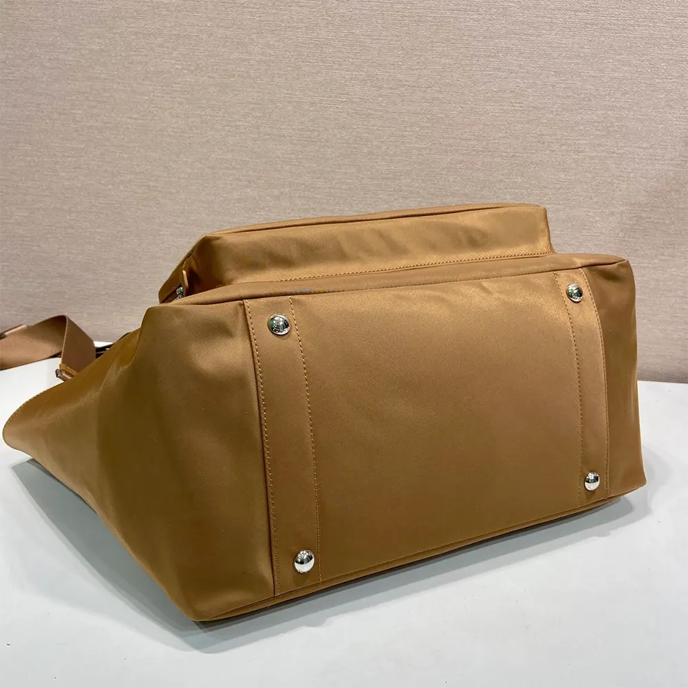 Prada Unisex Re-Nylon Baby Bag with Triangle Logo-Brown - image 5
