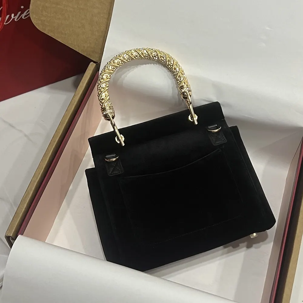 Roger Vivier Women Cabas Jewel Efflorescence Mini Bag in Velvet-Black - image 5