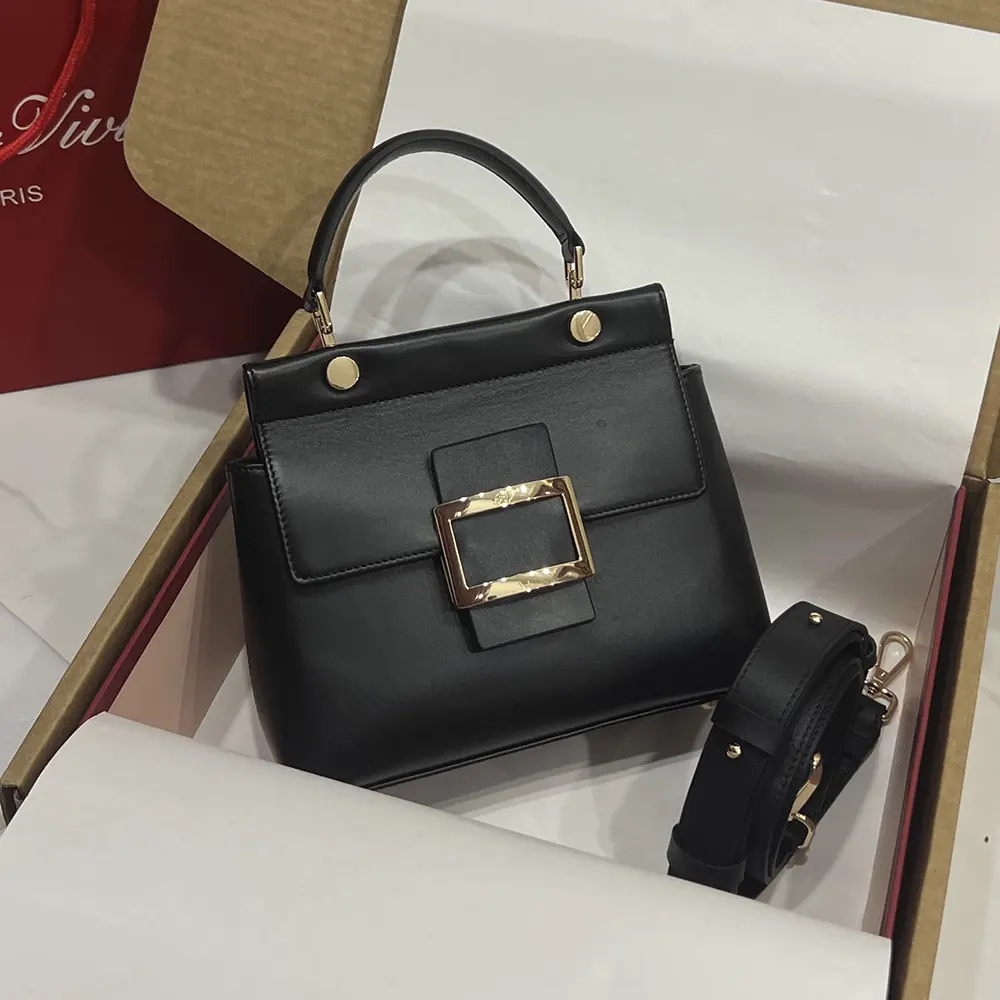 Close-up of signature buckle hardware on Viv’ Cabas Bag