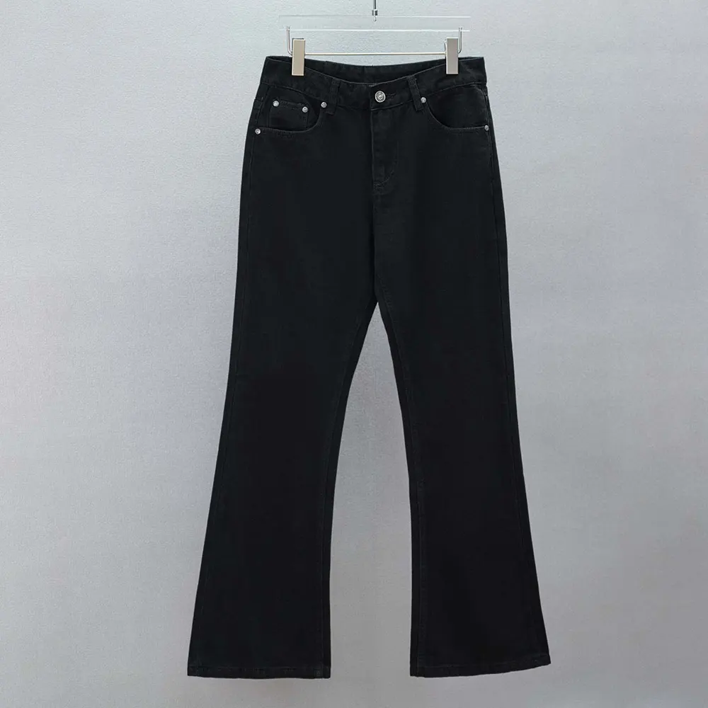 Close-up of fabric texture and stitching on Balenciaga Women Flared Pants