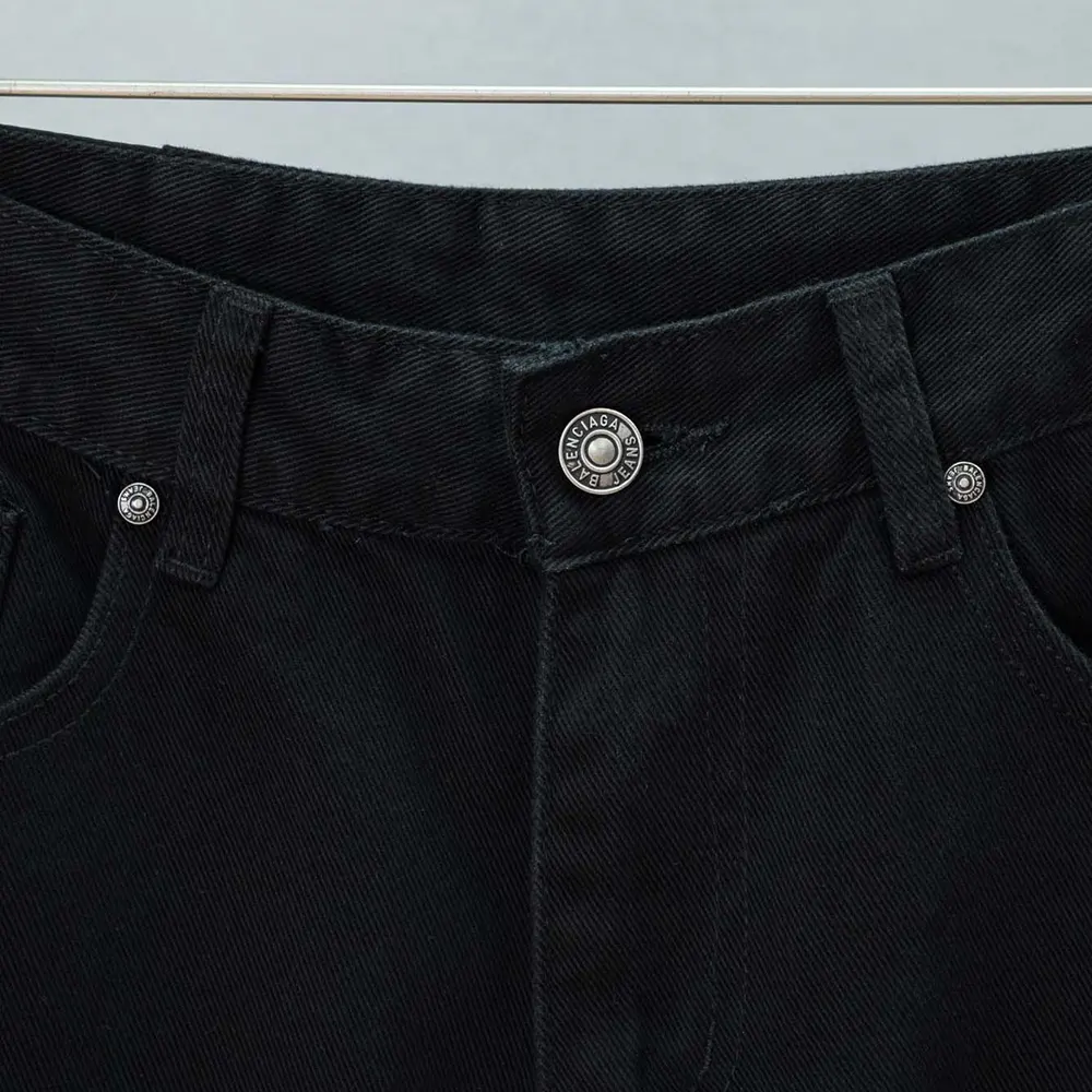 Balenciaga Women Flared Pants in Black Soft Hand Italian Denim-Black - image 4